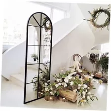 65×22" Arched Window Finished Full 22" x 65" Window Full Length New-black