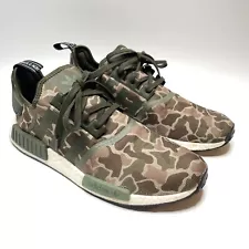 ADIDIAS ORIGINALS NMD R1 Green Duck Camo Athletic Shoes D96617 Mens Size 13