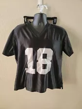 NFL Players Inc. For Her Randy Moss Oakland Raiders #18 Black Jersey Sz L