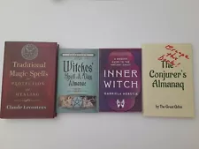 4 Book Lot of Witches Handbooks. Traditional Magic Spells...The Conjurer's Used