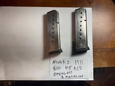 1 Novak’s Custom 1911 Stainless Steel Magazine 8rd .45 ACP For All 1911s Clip