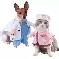 Dog & Cat Funny Doctor / Nurse Costume Pet Clothes Halloween Xmas Party Cosplay