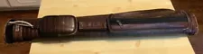 PRO SERIES 2 BUTT 2 SHAFT CROC LEATHERETTE HARD CUE STICK CASE BROKEN ZIPPEER!!