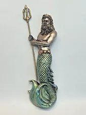 Neil Eyre Designs Metallic Neptune Poseidon Merman Trident Sea Shell Magnet