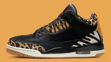 Nike Air Jordan 3 Retro size 9.5 Animal Instinct SE Print Tiger Zebra CK4344-002