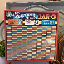 1944 THE NEW JAR-O BOARD GAMBLING PUNCHBOARD i5cent per sale MAX $3 payout