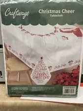 Craftways Tablecloth For Embroidery - Christmas Cheer - Unopened