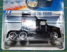 1996 Hot Wheels - Black Kenworth T600 - Diecast Truck - International Card