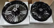 21X3.5 16X5.5 Fat Spoke Wheels for Harley Touring Street Glide Road King 09-24