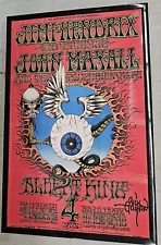 Jimi Hendrix 1968 Flying Eyeball Concert Poster, 11x17 Framed