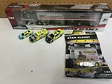 2024 Ryan Blaney Wave 1 Menards Hauler 1:64 Plus 2018 Roval Winner +19 &23 Cars