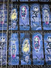 Custom NBC Nightmare Before Xmas 100% Cotton Fabric 18 X 28 SALE !