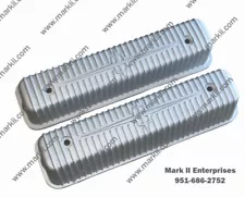 1956-1957 LINCOLN CONTINENTAL MARK II MK II ALUMINUM VALVE ROCKER COVERS PAIR (For: 1956 Lincoln Capri)