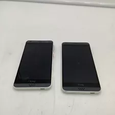 Lot Of 2 HTC Desire 530 White Smartphones For Parts Or Repair