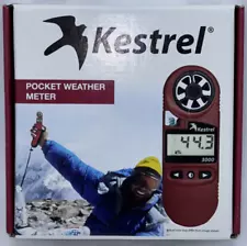 Kestrel 3000 Pocket Weather Meter Wind Speed/Chill Humidity Temperature Red NIB