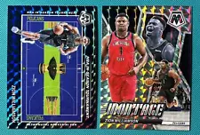 Lot 2 Zion Williamson 2023-24 Panini Mosaic Blue Silver Montace -9.8 king6