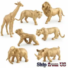 7 Pcs Lifelike Animals Toys Wild Zoo Plastic Jungle Realistic Model Figures Gift