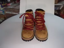 Vintage Herman Shoes And Boots Leather Hiking Boots Size 8.5 Vibram Sole