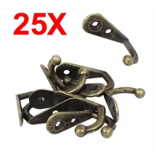 25Pcs Vintage Rustic Bronze Wall Coat Hooks Hat Hook Rack Hall Tree Restoration