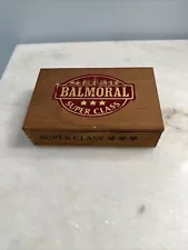 Rare Vintage Wood Cigar Box Balmoral Super Class Holland Smit Ten Hove