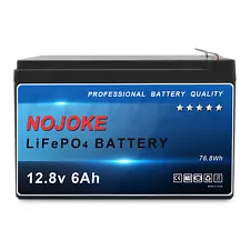 12V 6Ah LiFePO4 Lithium Iron Phosphate Battery for Solar Scooter Lamp Camera Toy