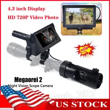 4.3'' Infrared Night Vision Rifle Scope Hunting Sight Recordable Camera Torch US