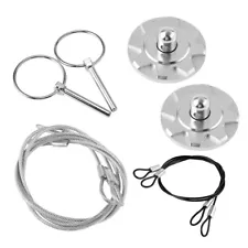 Universal Billet Aluminum Racing Hood Pin Lock Appearance Kit Car Auto Silver