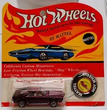 1969 Hot Wheels Redline Custom AMX in Magenta in BLISTER PACK MOC MIP, Free Ship