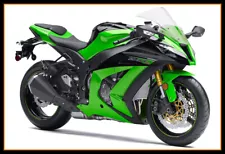 Fairings for Kawasaki ZX10R 2011 2012 2013 2014 2015 ZX1000 Black Green Bodywork (For: 2012 Kawasaki)