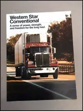 Western Star Conventional White Tractor Truck 1-page Sales Brochure Leaflet Card