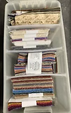 Lot Of Quilt Squares Fabric Sewing Plus Box Quilting Supplies