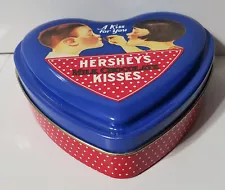 Hershey’s Milk Chocolate Collectible Tin Box - A Kiss for You - Heart Shaped