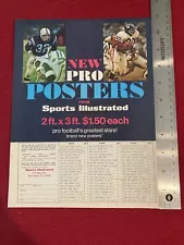 Sports Illustrated Pro Posters Offer 1971 Print Ad - Great to Frame!