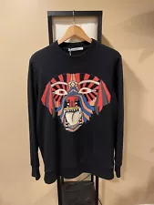 Givenchy Multi Color Rottweiler Dog Black Crewneck Luxury