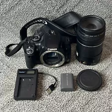 Canon Rebel XTi 10.1MP Digital SLR Camera Black W/ Battery, Charger & Lens