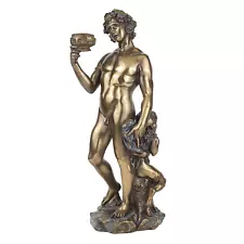 Veronese 2009 Statue Bacchus Dionysus & Pan Greek Roman God Michelangelos 9.75"H