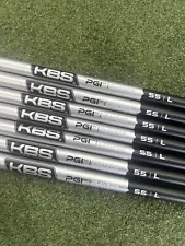 Set Of 7 Black UNCUT KBS PGI Graphite 55 Gram Ladies Flex Iron Shafts No Reserve