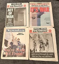 New ListingUnique 9/11/2001 September 11th, NY Newspaper Lot of 8. Daily News, NY Post….