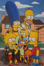 Simpsons Family Portrait (outside house) - 13.75" x 10" High Grade Print