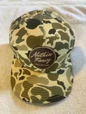 New NUTHIN FANCY COLLECTION Mens SNAPBACK Old School Camo Cap HUNTING HAT