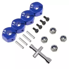 12mm Hex Hubs Wheel Adapter +Nuts Cross Wrench for 1/10 Traxxas Slash 4x4 RC Car