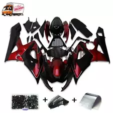 FSM Injection Deep Red Black Fairing Fit for 2005-2006 GSXR 1000 k005