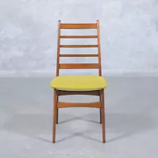 Restored 1960s Danish Modern Teak Chair with Green Upholstery