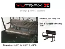 TX210 YUTRAX UTV Jumpseat Side By Side Bench Seat Jump Seat Universal Mount