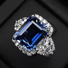 Invaluable Royal Blue Sapphire 8.90Ct 925 Sterling Silver Handmade Rings Gift