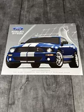 2007 Shelby Mustang GT500 Blue w/ White Factory Sales Brochure Promo Flyer Sheet