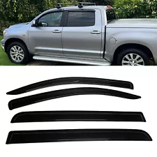 Fit 2007-2021 Toyota Tundra Crewmax Cab Window Visors Sun Vent Shade Rain Guards (For: 2012 Toyota Tundra)