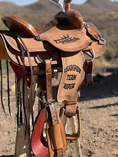 New! 15” Scott Thomas Trophy Team Roping Saddle