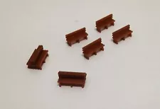 Outland Models Railway Classic Wood Style Bench x8 for Park / Station HO Scale