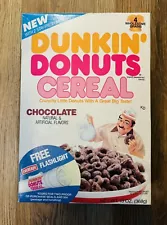 Ralston Dunkin' Donuts Cereal Box Chocolate Cereal SEALED!!!